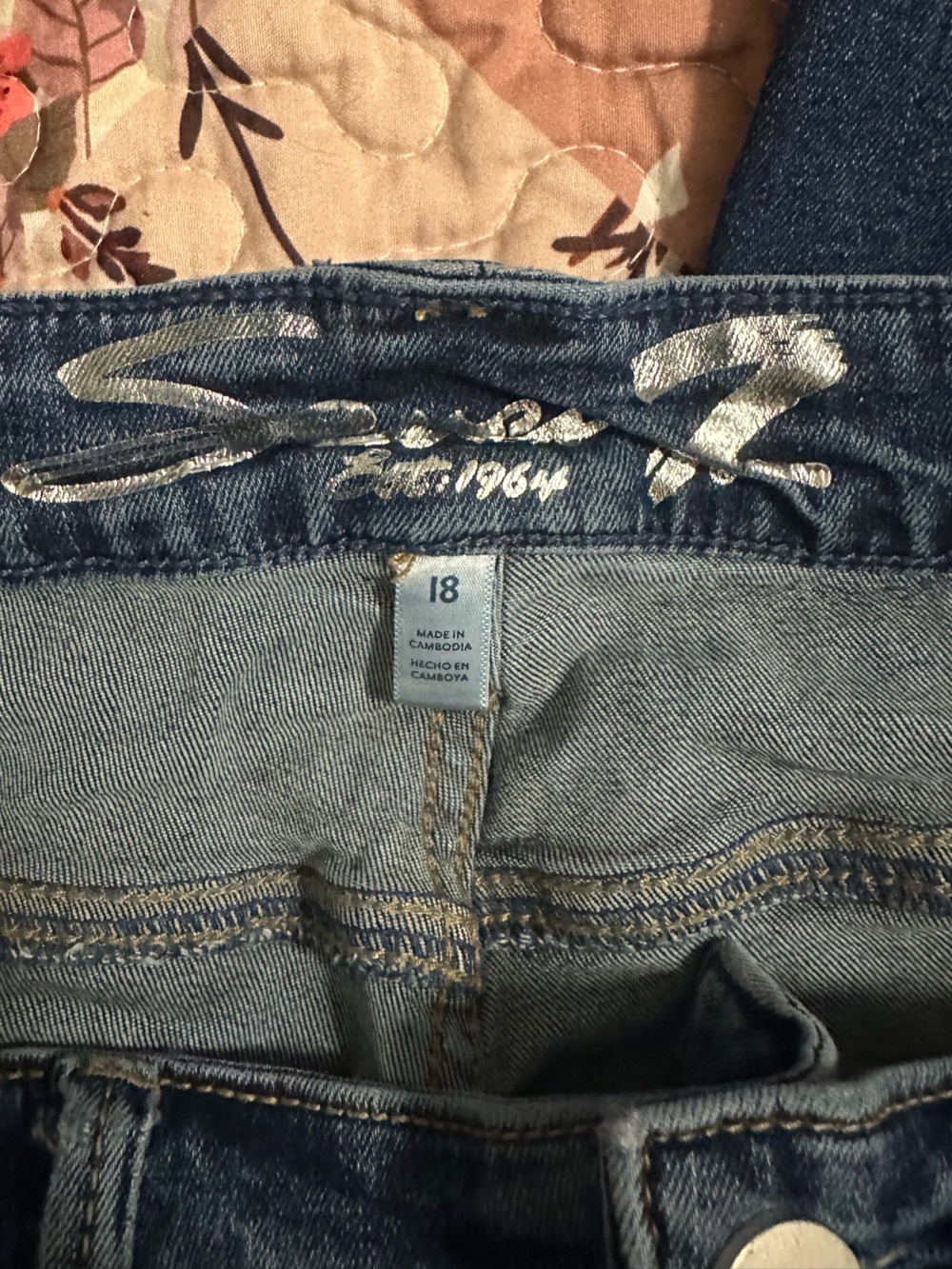 Seven7 Dark Indigo Flared Jeans with Center Seams - Picture 3 of 4